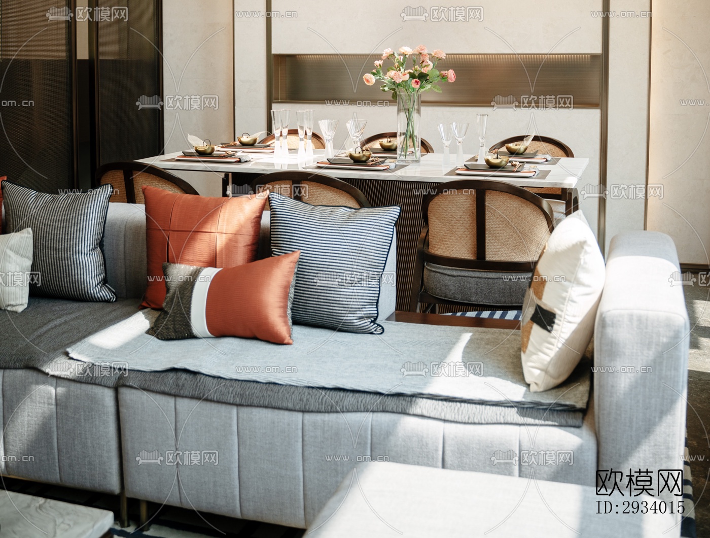 新中式别墅效果图下载（渲染图17）