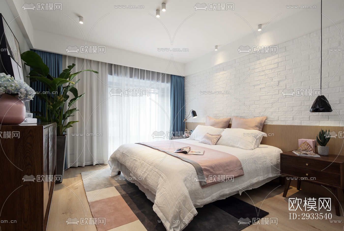 北欧公寓效果图下载（渲染图2）