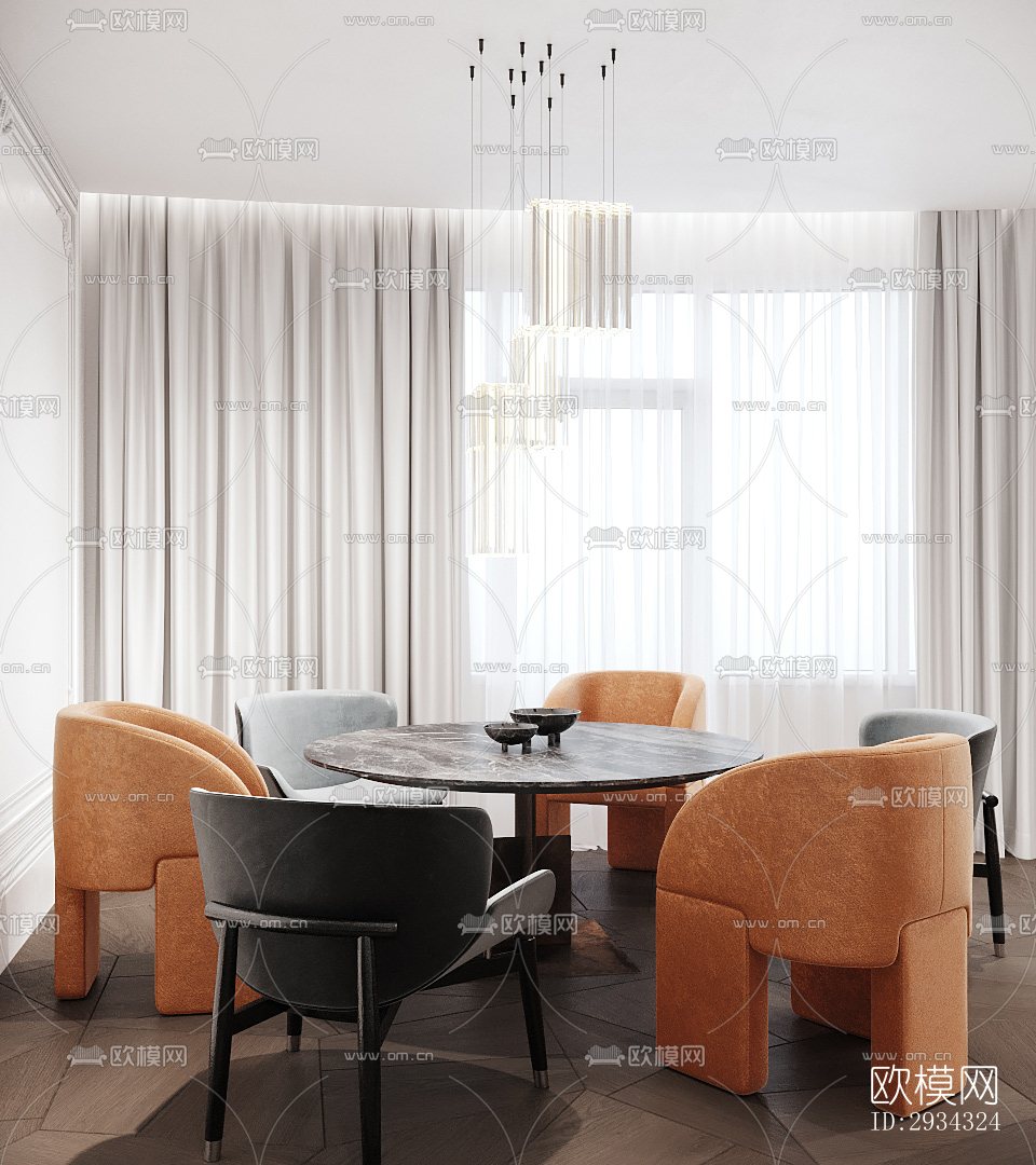 现代复式效果图下载（渲染图6）