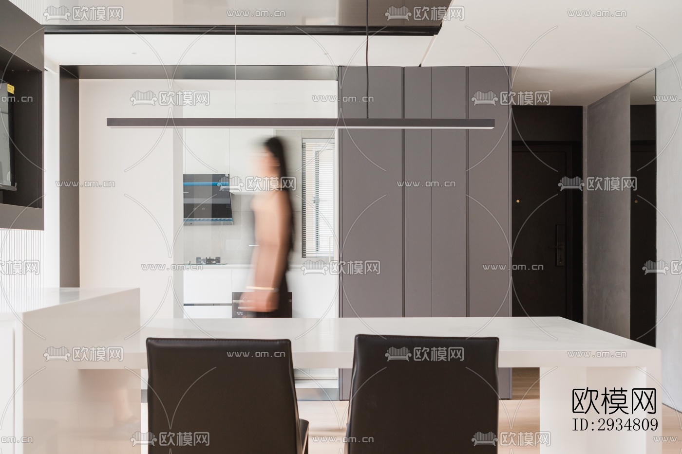 现代平层效果图下载（渲染图6）