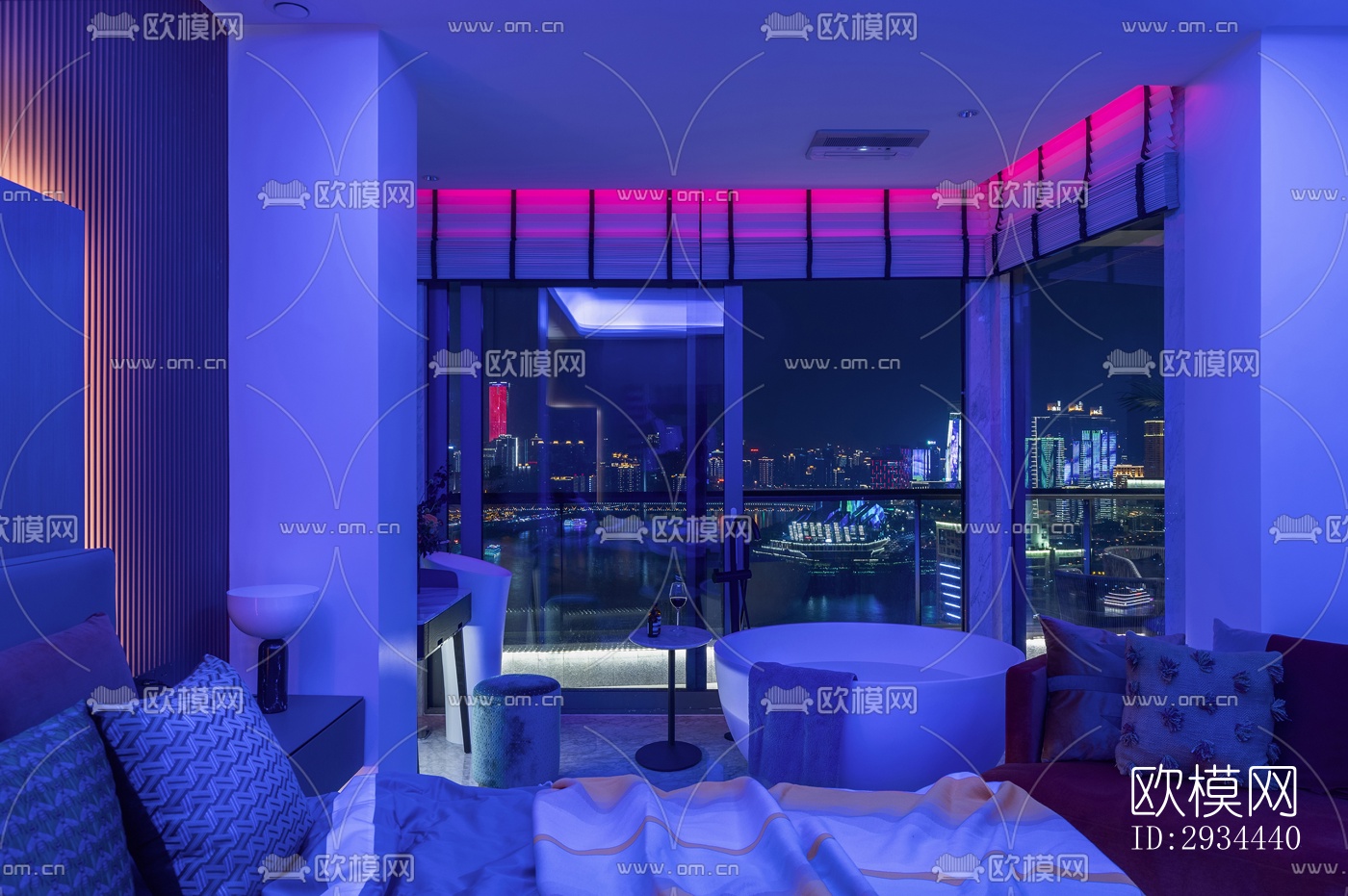 后现代平层效果图下载（渲染图10）