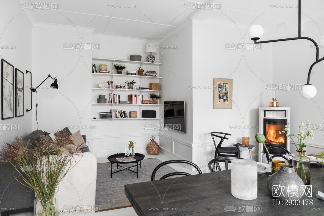 北欧公寓效果图下载（渲染图2）