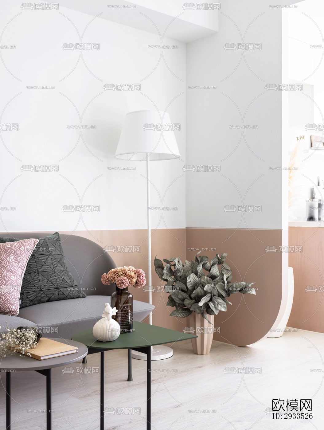 北欧公寓效果图下载（渲染图1）