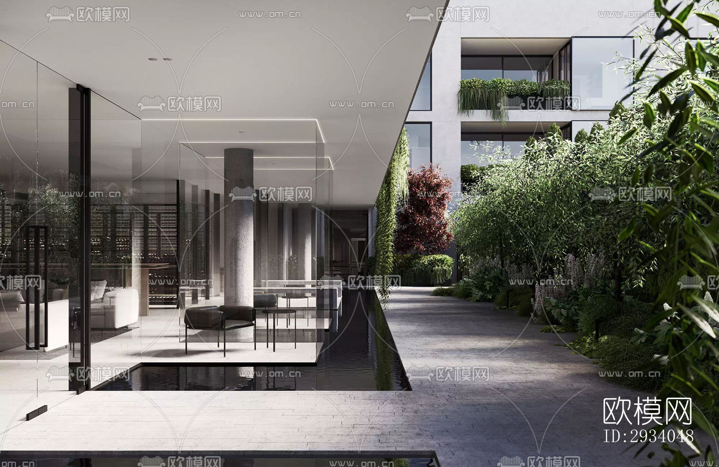 现代别墅效果图下载（渲染图2）