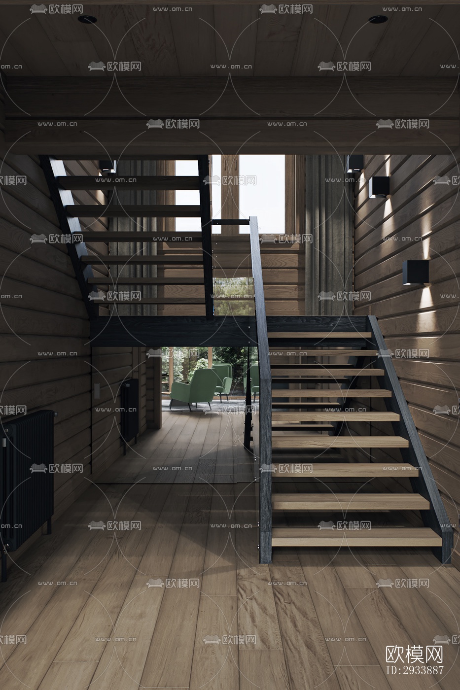 北欧别墅效果图下载（渲染图1）