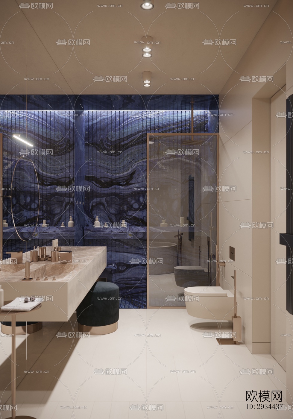 后现代平层效果图下载（渲染图8）