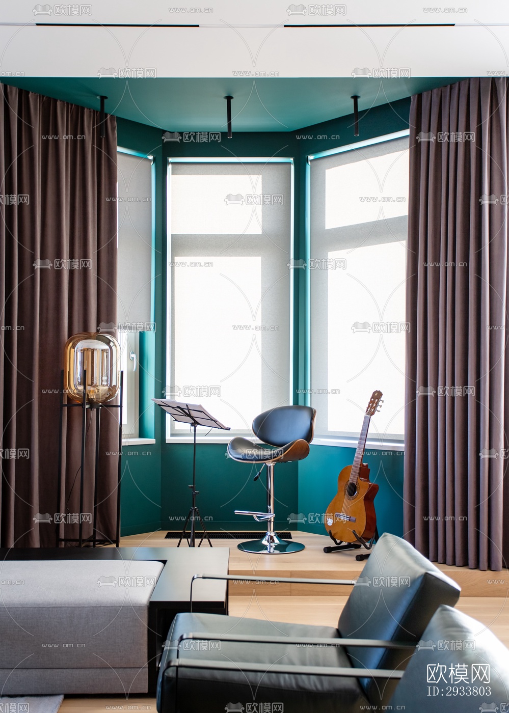 现代公寓效果图下载（渲染图2）