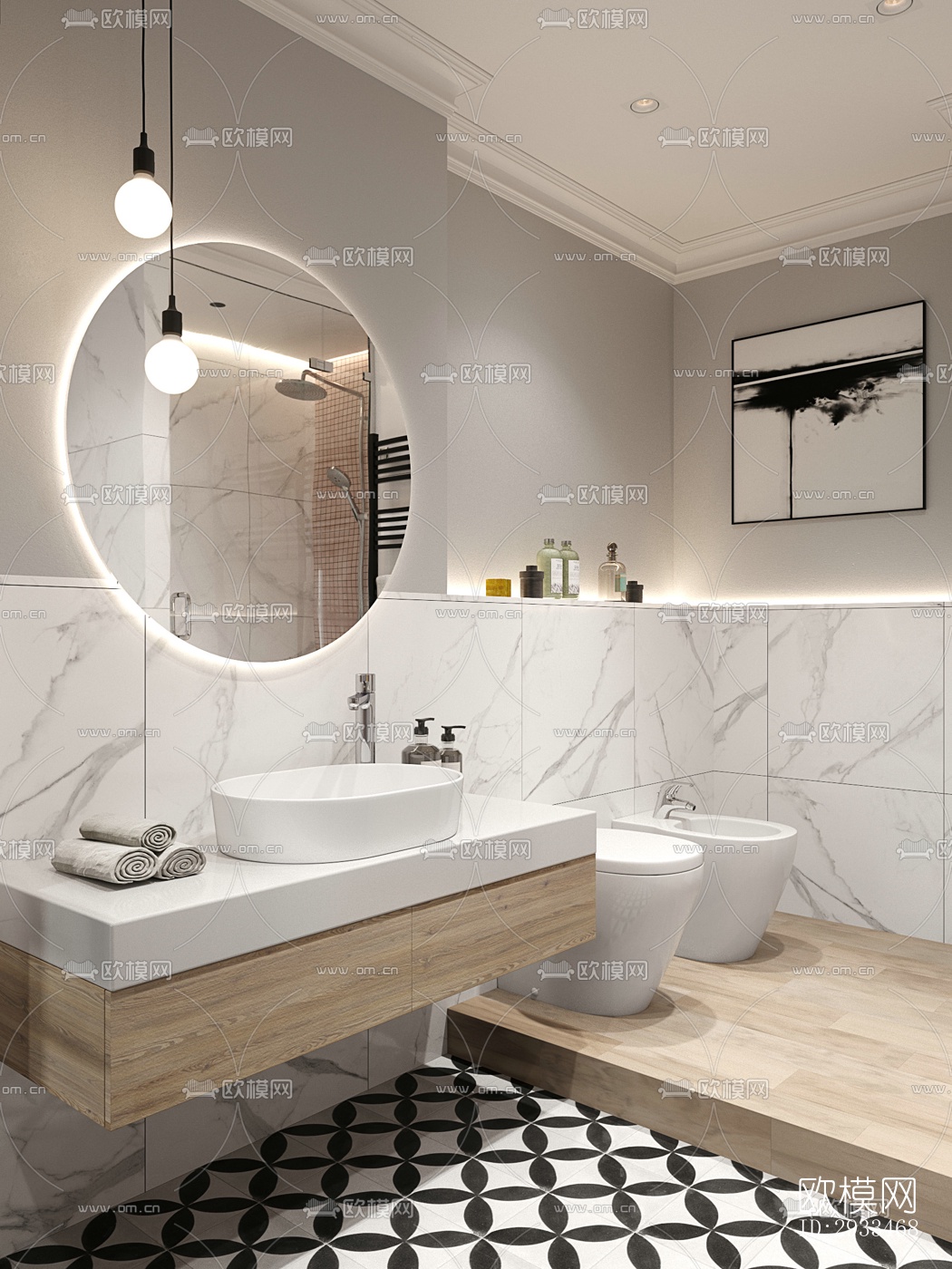 北欧公寓效果图下载（渲染图9）