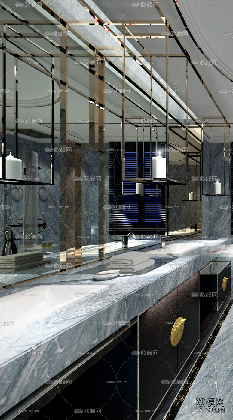 中式平层效果图下载（渲染图15）