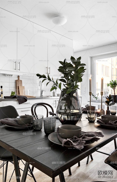 北欧公寓效果图下载（渲染图2）