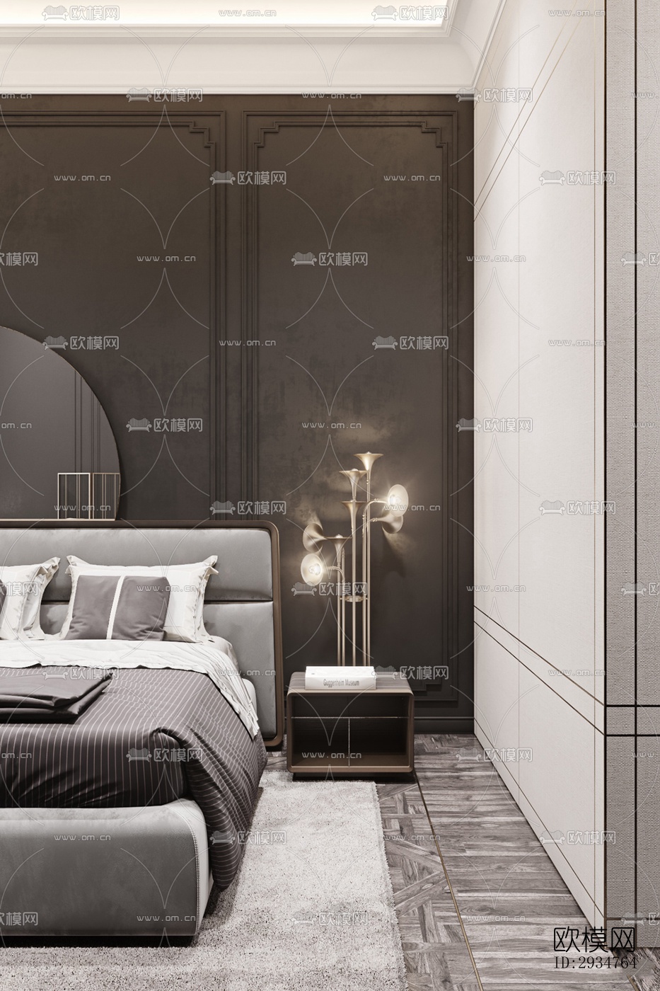 现代平层效果图下载（渲染图18）