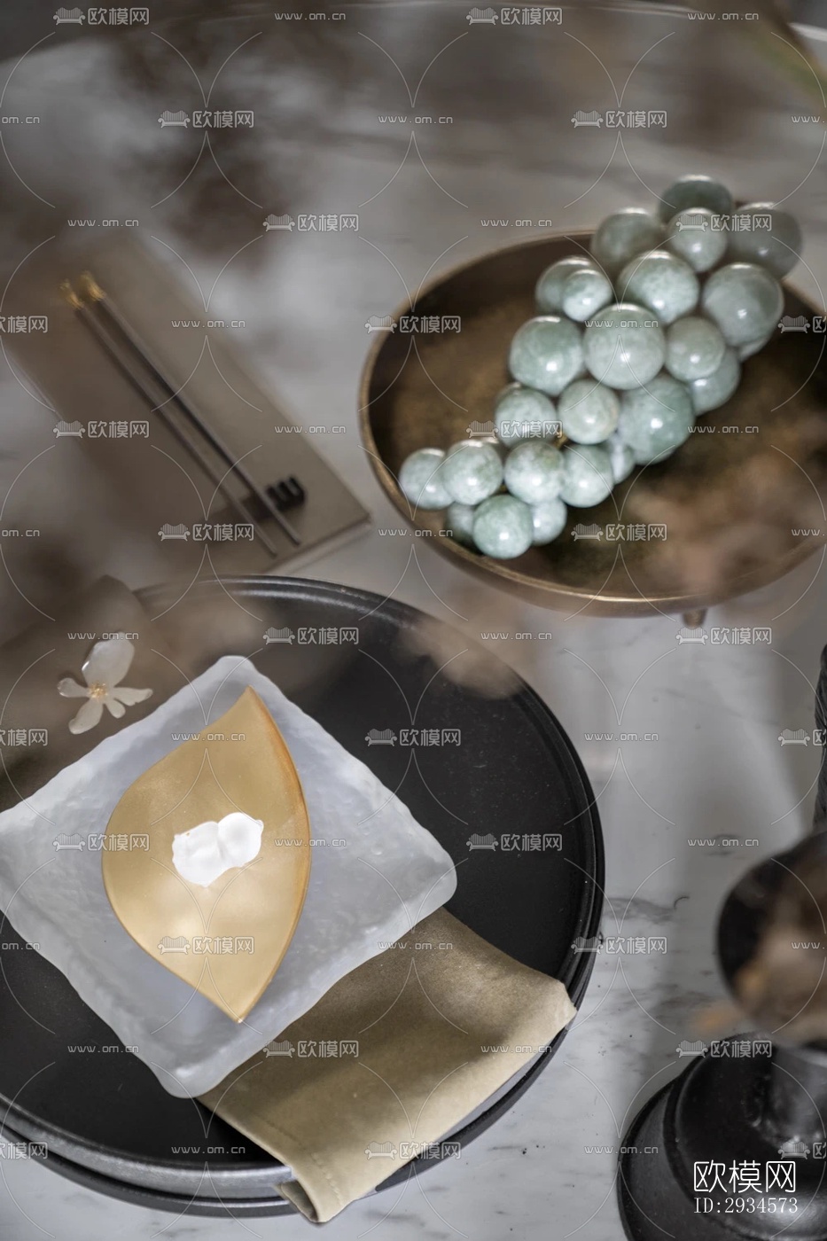 新中式平层效果图下载（渲染图7）