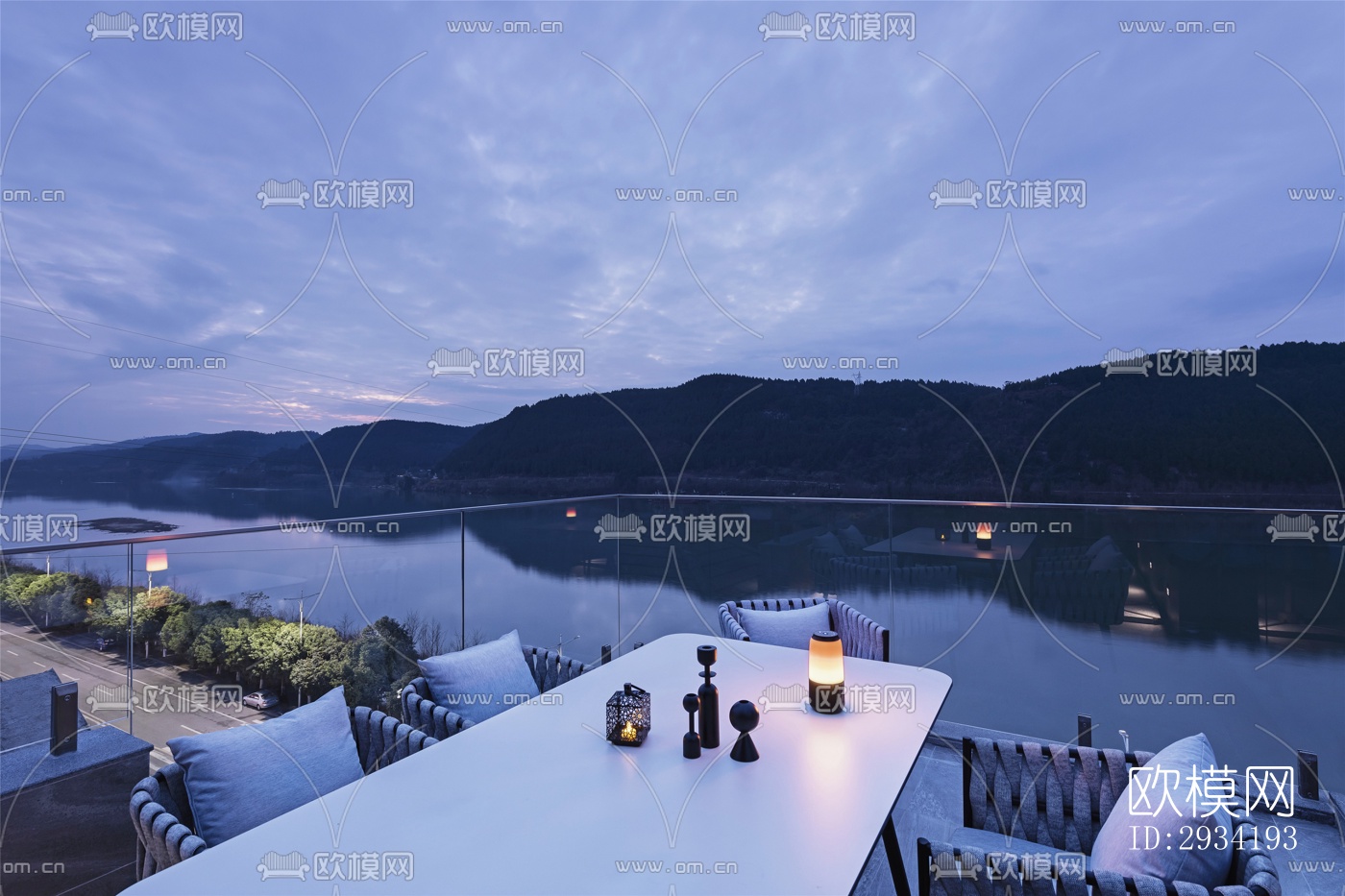 新中式复式效果图下载（渲染图14）