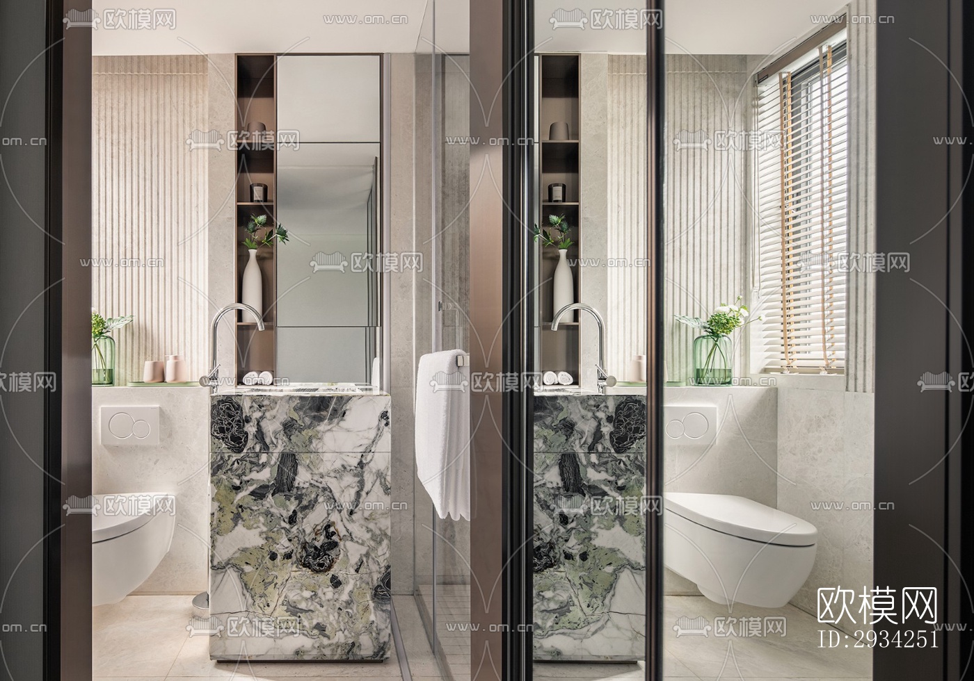 现代复式效果图下载（渲染图12）