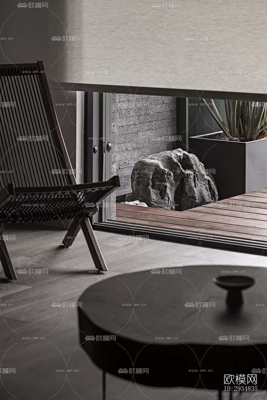 现代平层效果图下载（渲染图8）