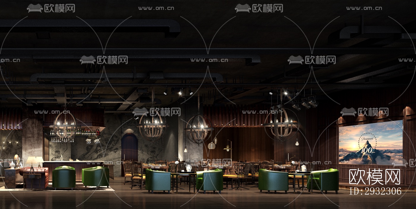 工业风酒吧效果图下载（渲染图5）