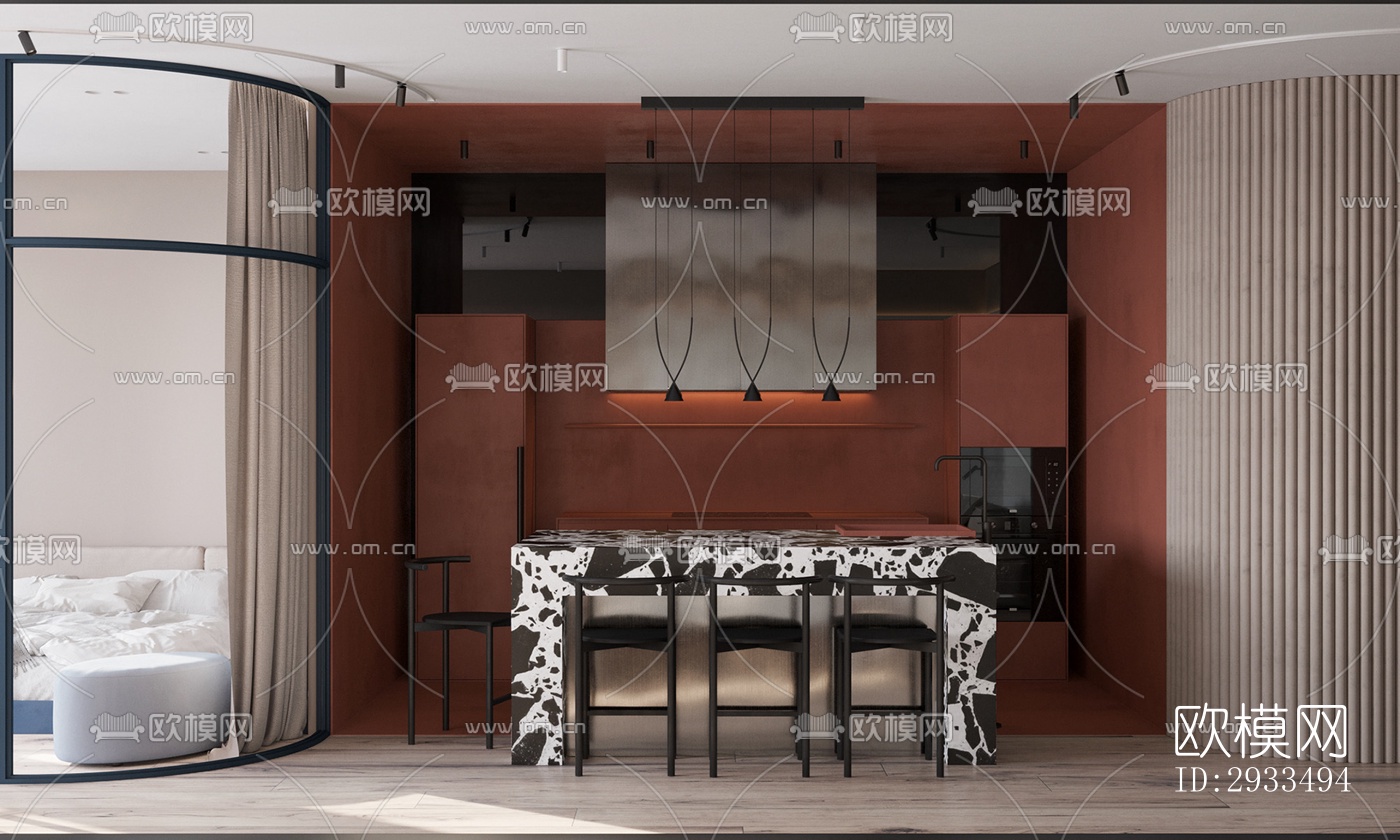 北欧公寓效果图下载（渲染图9）