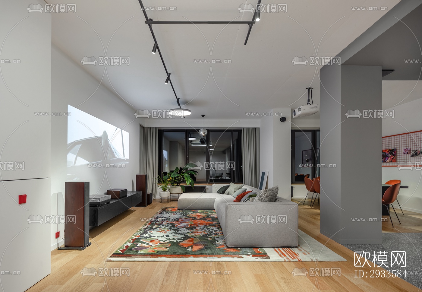 北欧公寓效果图下载（渲染图12）