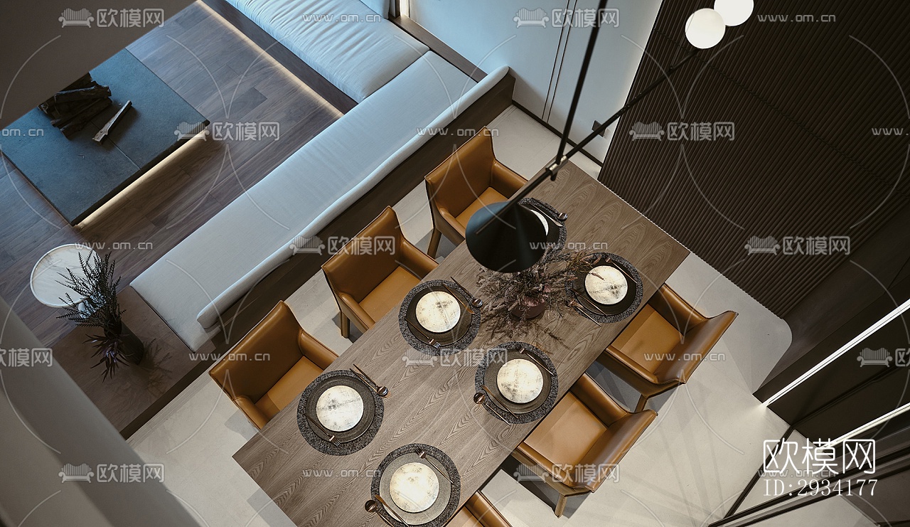 北欧复式效果图下载（渲染图3）