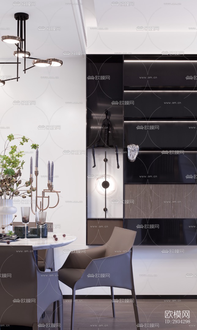 现代复式效果图下载（渲染图1）