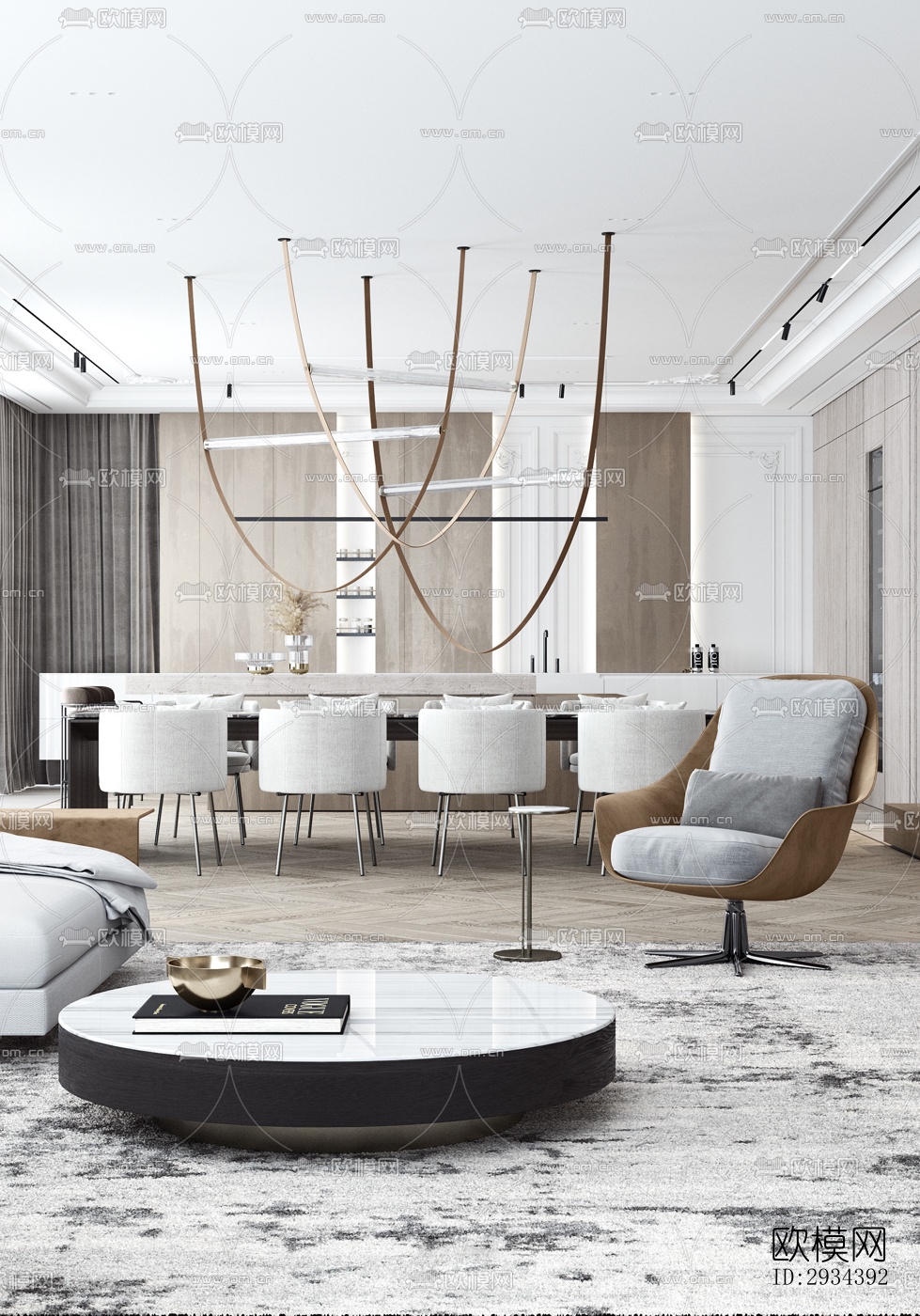 北欧平层效果图下载（渲染图6）