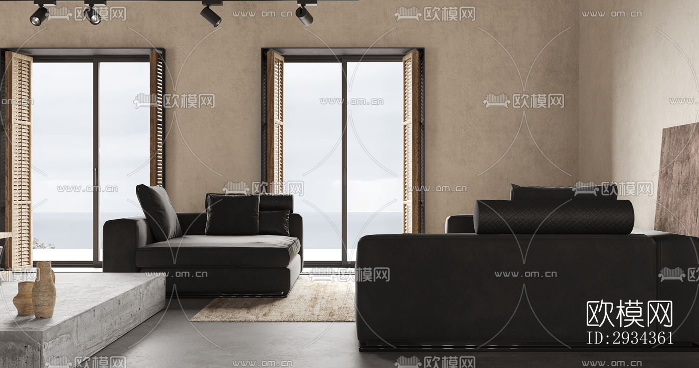 侘寂平层效果图下载（渲染图19）