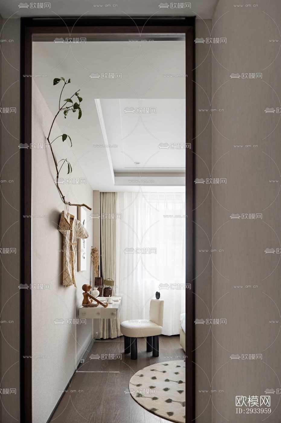 新中式别墅效果图下载（渲染图14）