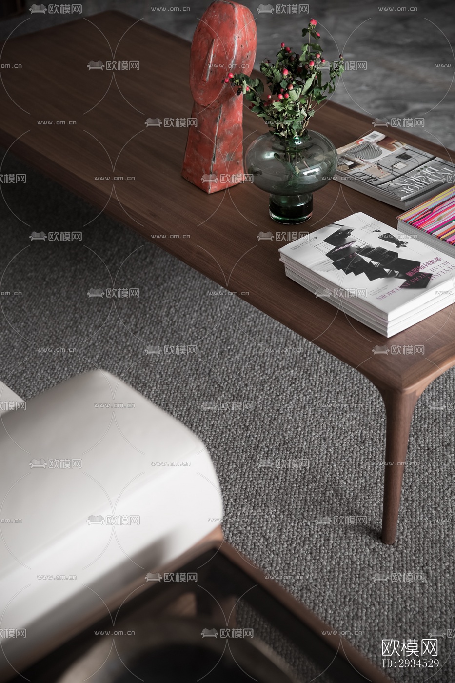 新中式平层效果图下载（渲染图5）