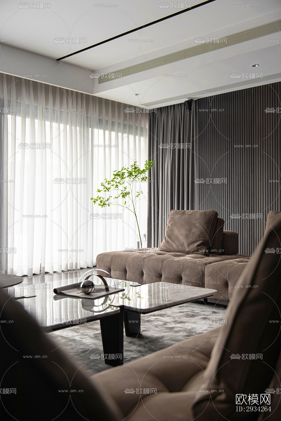 现代复式效果图下载（渲染图15）