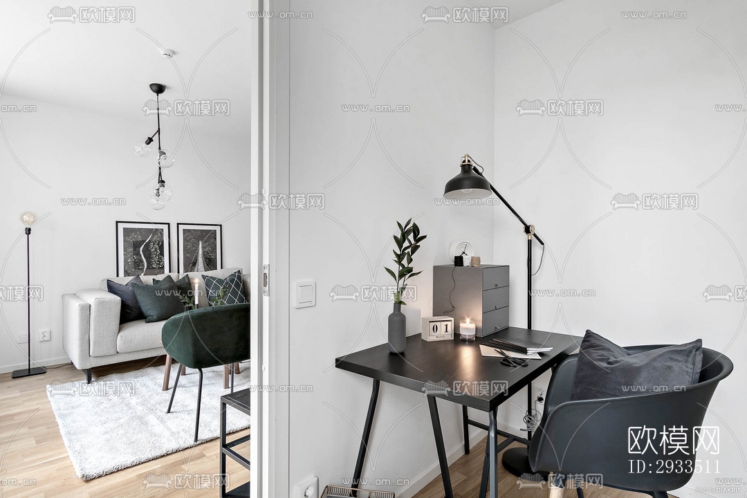 北欧公寓效果图下载（渲染图5）