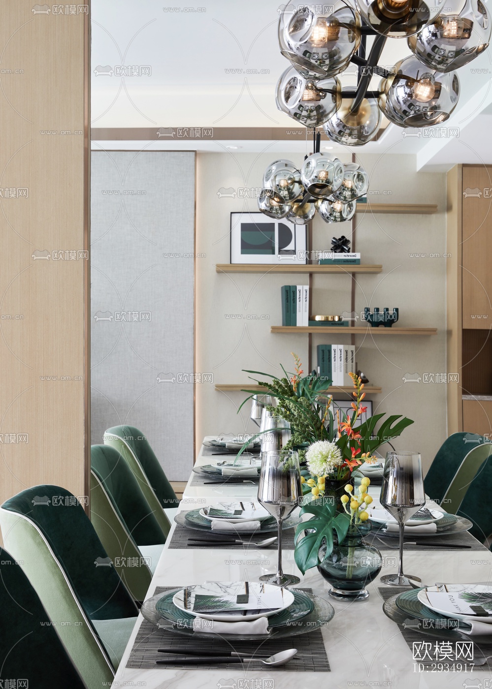 现代平层效果图下载（渲染图7）