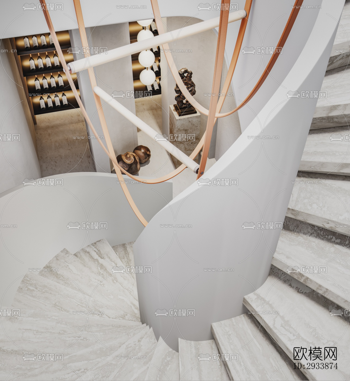 侘寂别墅效果图下载（渲染图9）