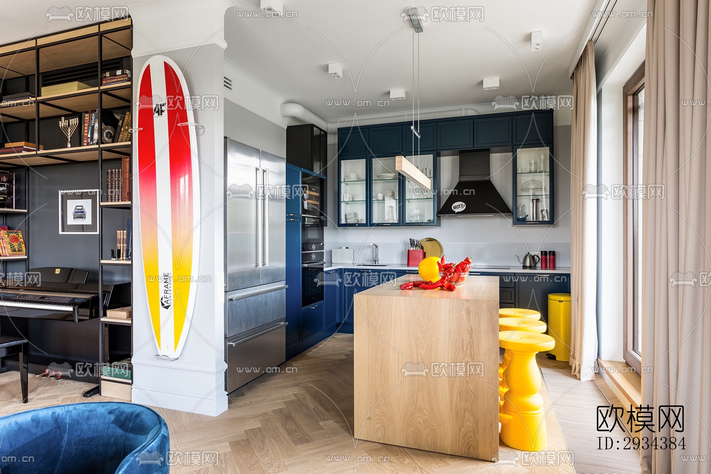 北欧平层效果图下载（渲染图9）