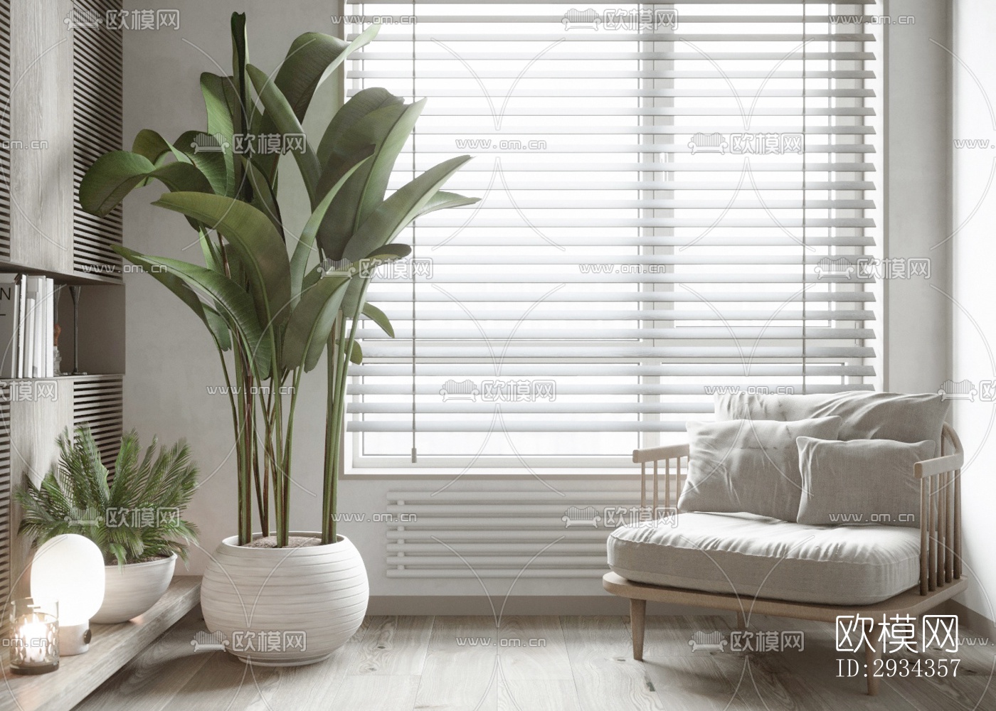 侘寂平层效果图下载（渲染图10）