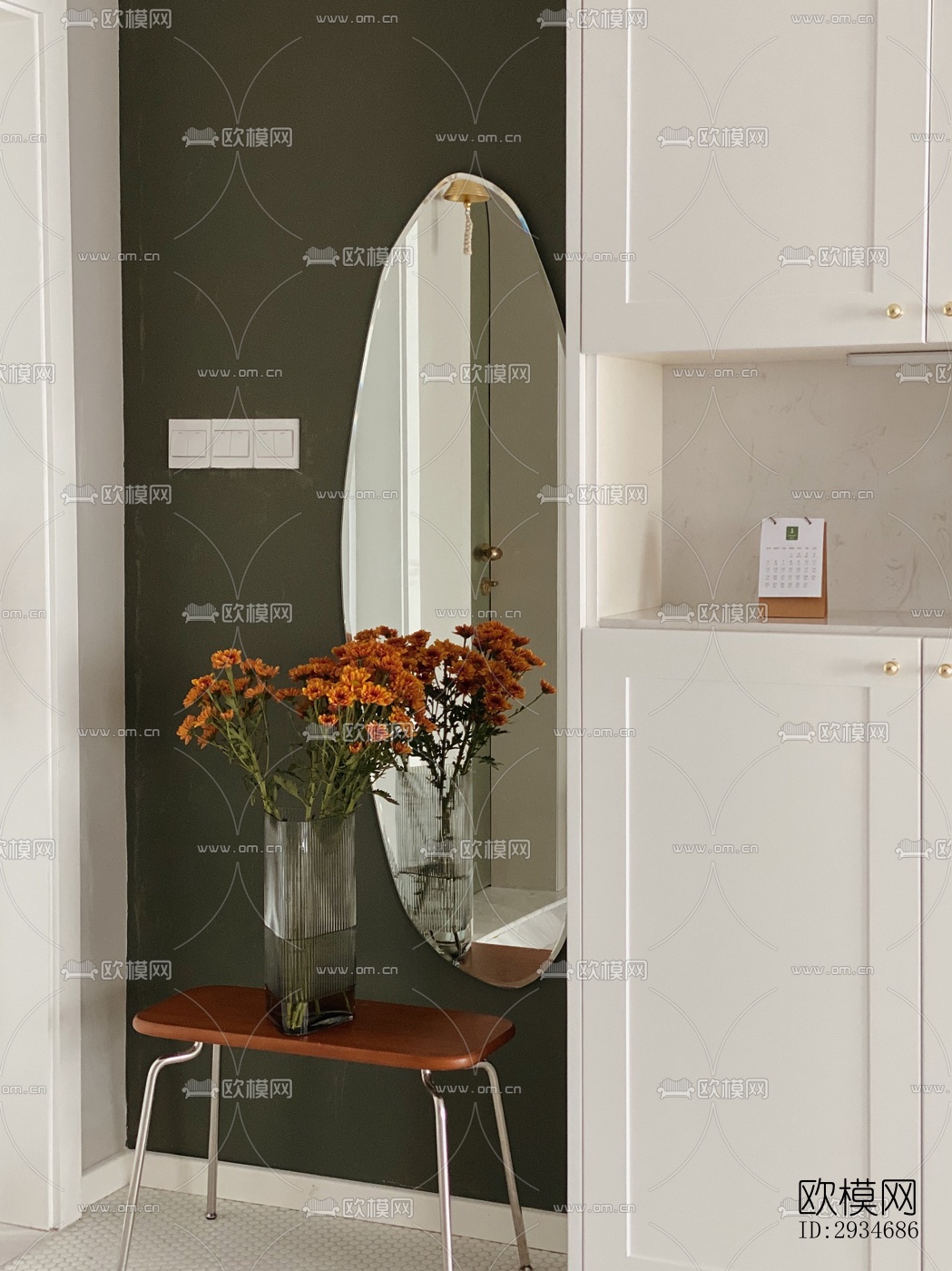 欧式平层效果图下载（渲染图14）