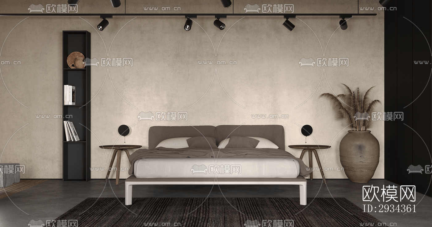 侘寂平层效果图下载（渲染图5）