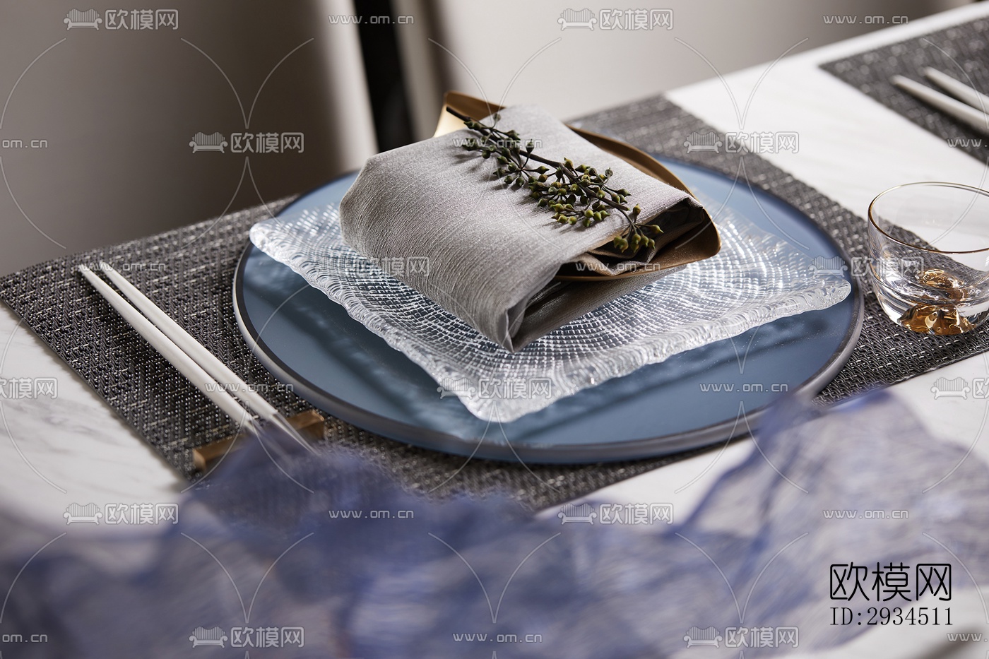 新中式平层效果图下载（渲染图1）