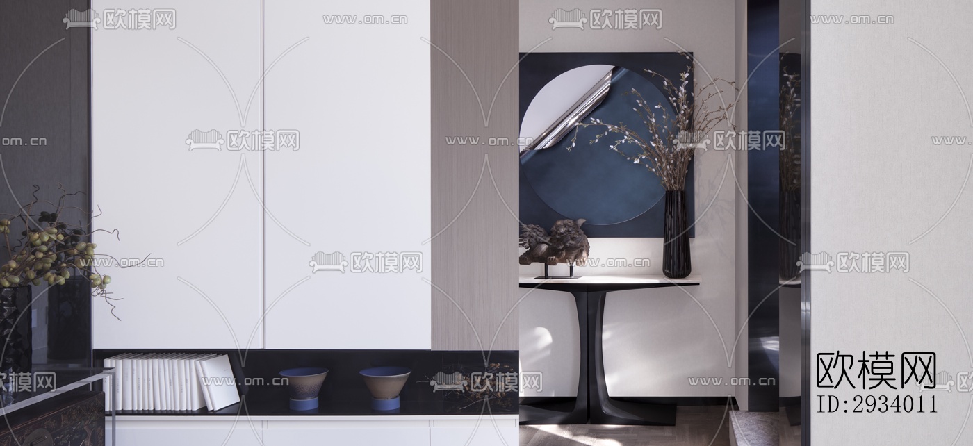 新中式别墅效果图下载（渲染图6）