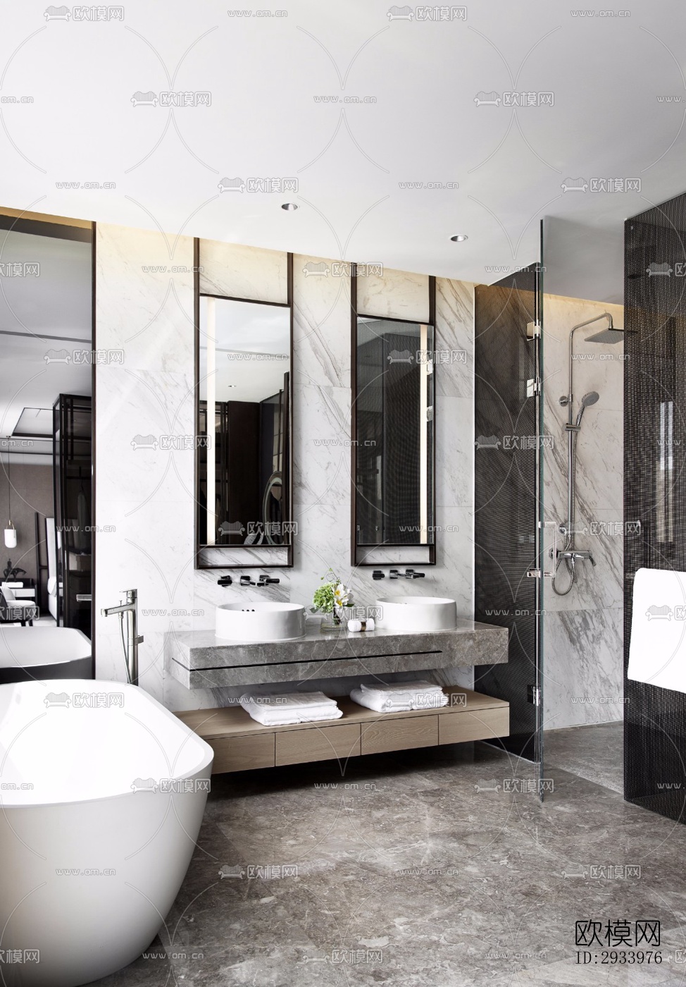 新中式别墅效果图下载（渲染图15）