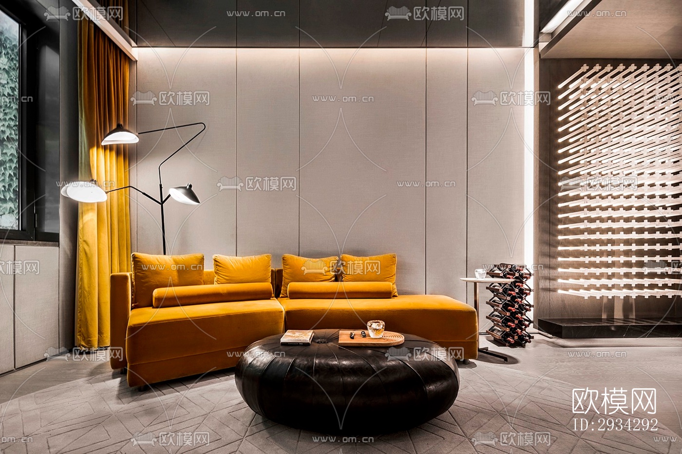 现代复式效果图下载（渲染图12）