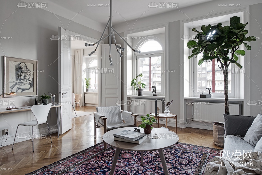 北欧公寓效果图下载（渲染图10）