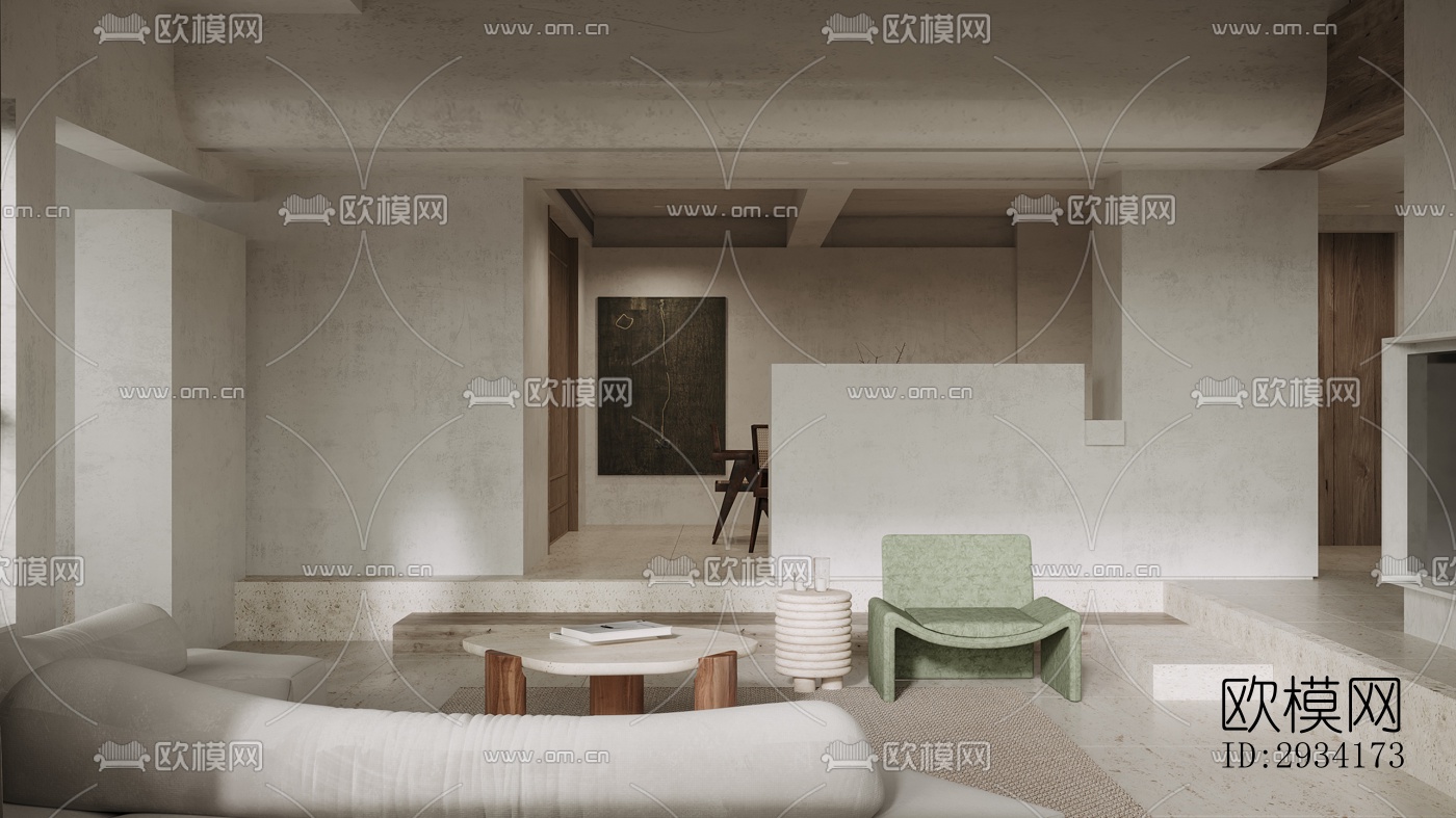 侘寂复式效果图下载（渲染图9）