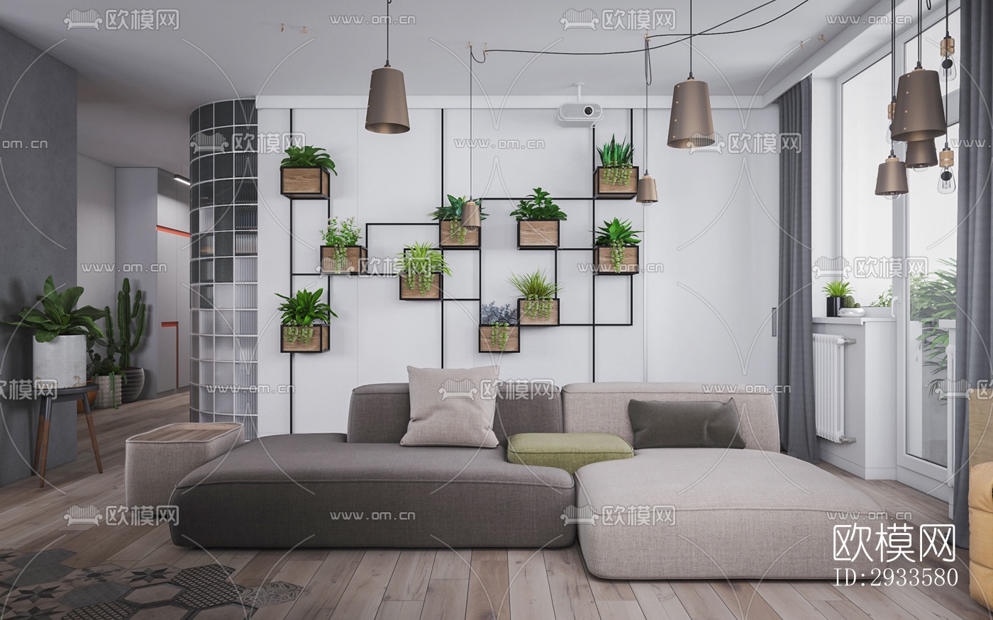 北欧公寓效果图下载（渲染图17）