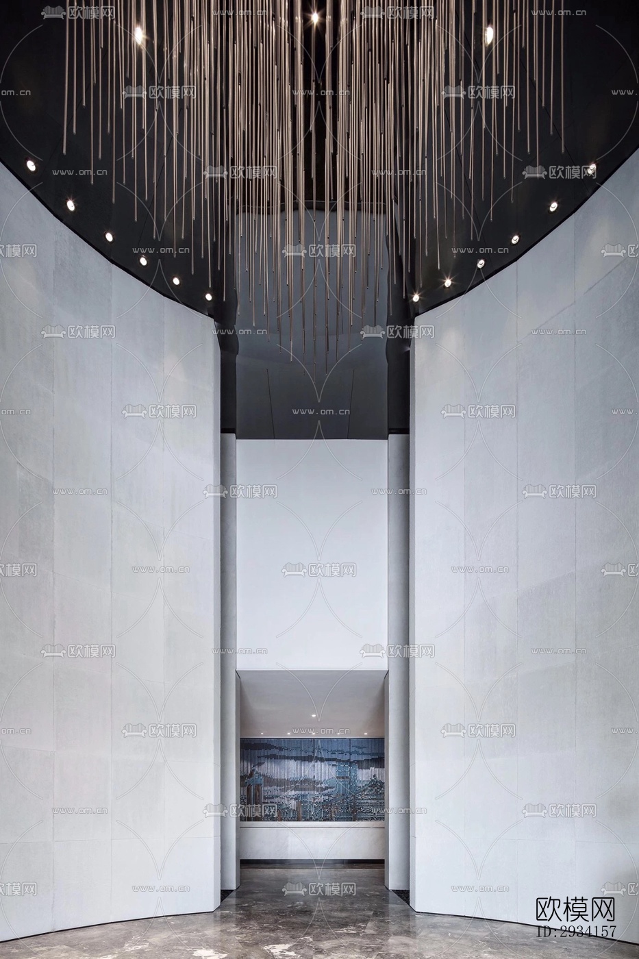 高级灰别墅效果图下载（渲染图9）