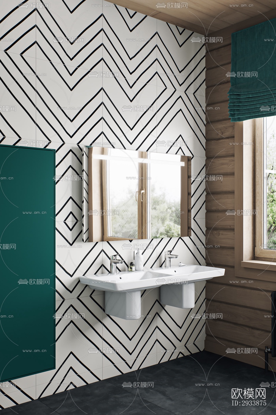 北欧别墅效果图下载（渲染图13）