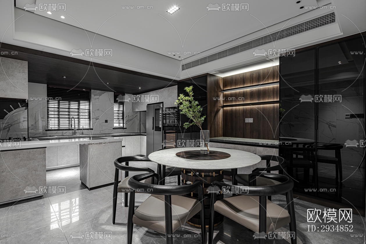 现代平层效果图下载（渲染图2）