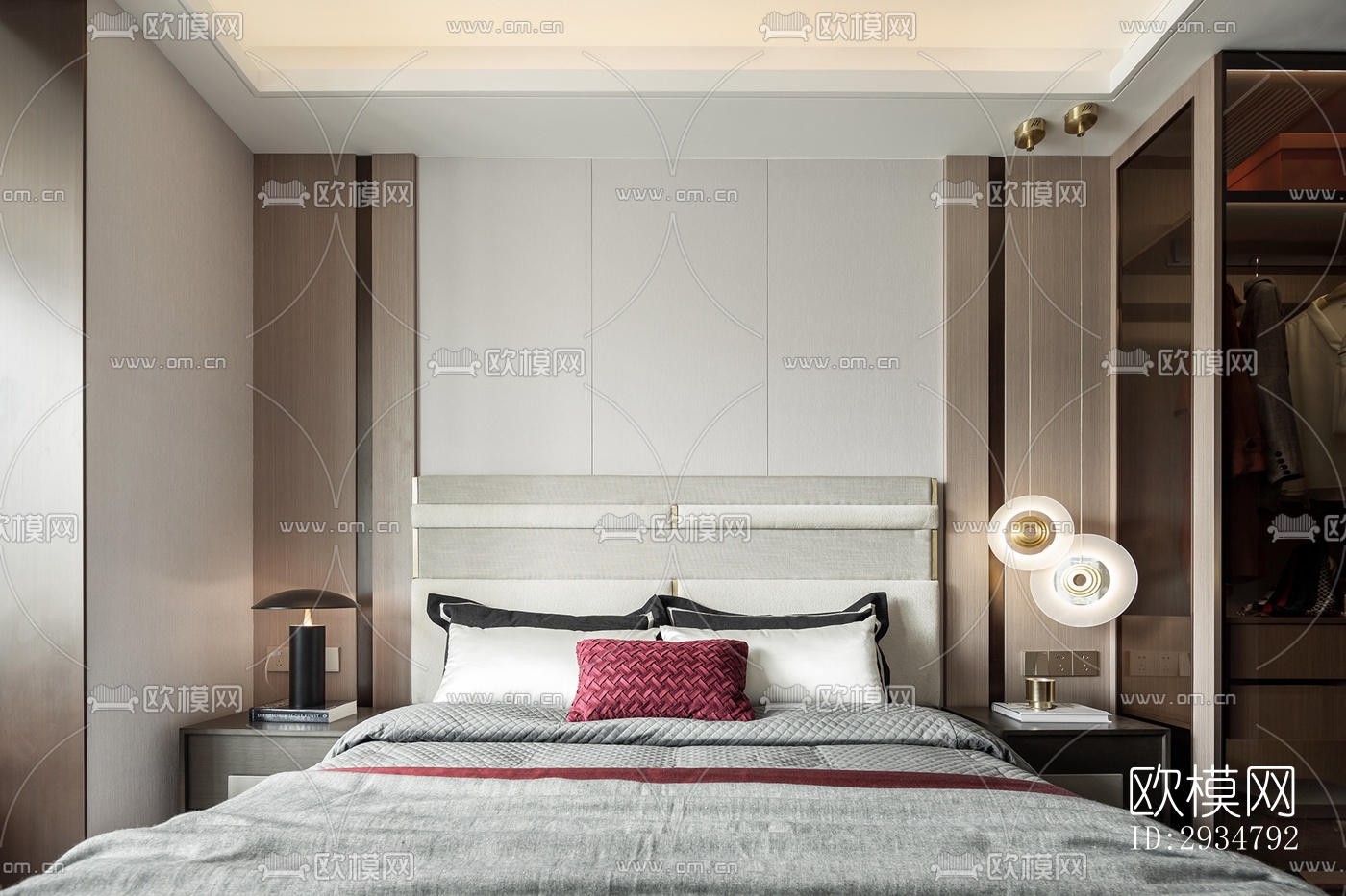 现代平层效果图下载（渲染图9）