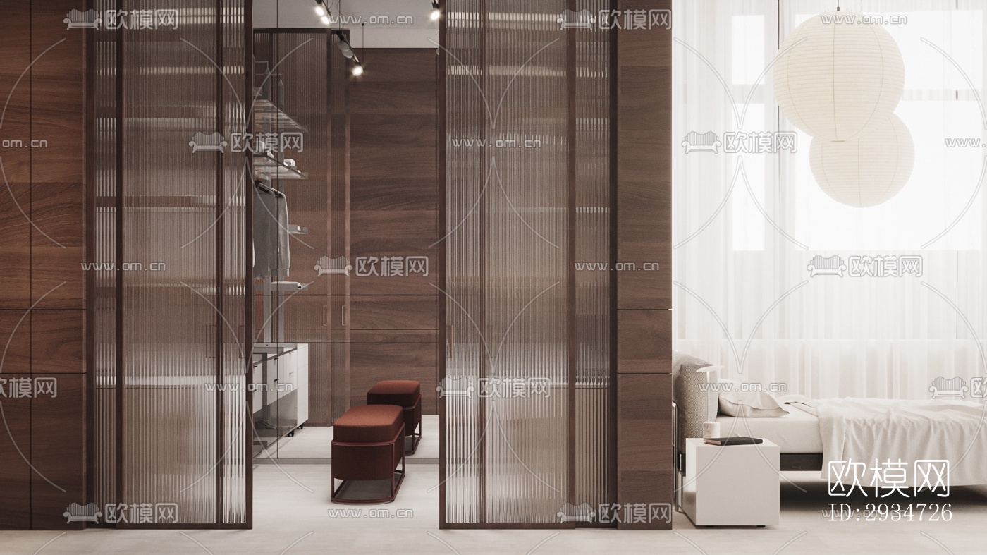 现代平层效果图下载（渲染图8）