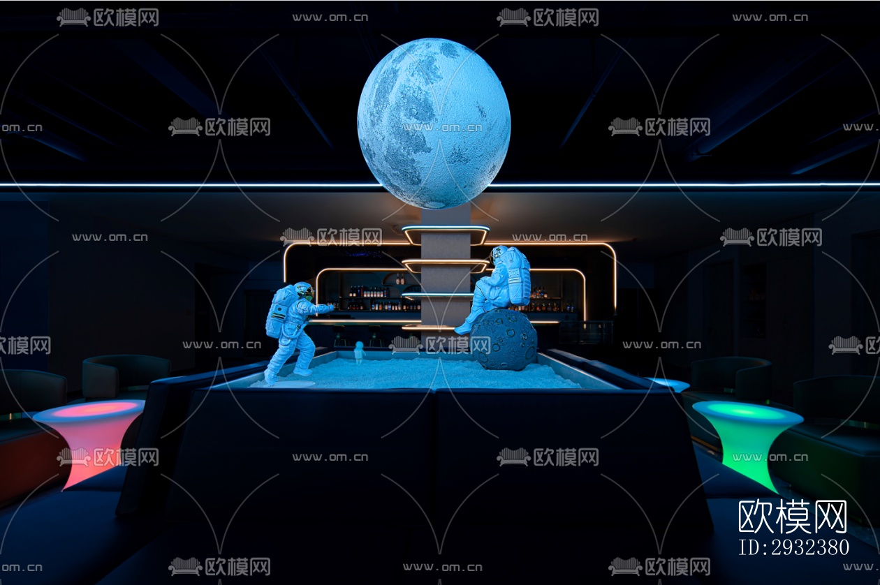 现代酒吧效果图下载（渲染图19）