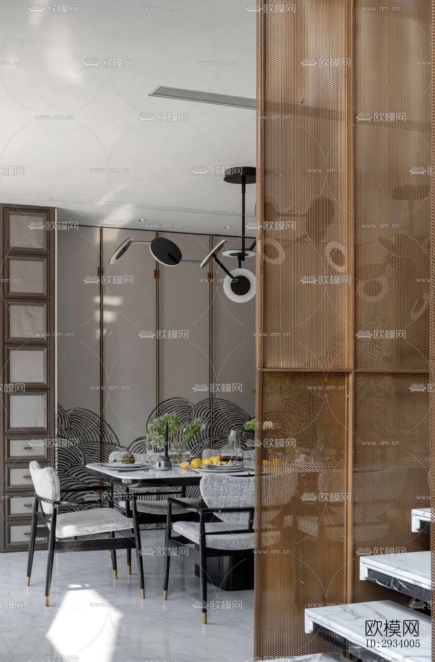 新中式别墅效果图下载（渲染图14）